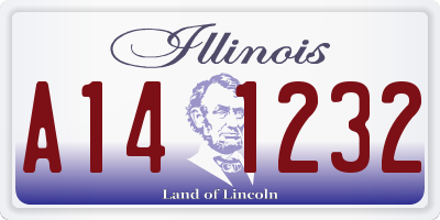 IL license plate A141232