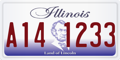 IL license plate A141233