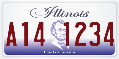 IL license plate A141234