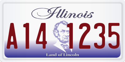 IL license plate A141235