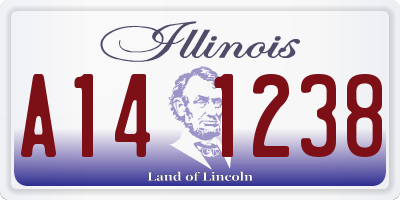IL license plate A141238