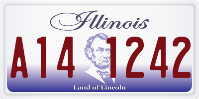 IL license plate A141242