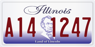 IL license plate A141247