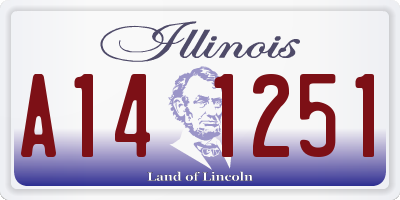 IL license plate A141251