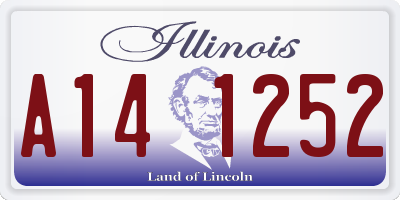 IL license plate A141252