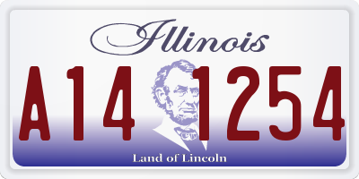 IL license plate A141254