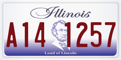 IL license plate A141257