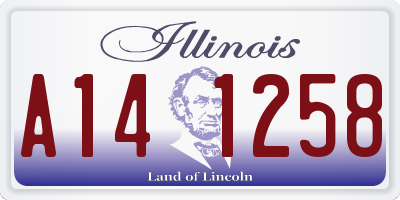 IL license plate A141258