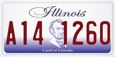IL license plate A141260