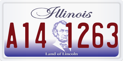 IL license plate A141263