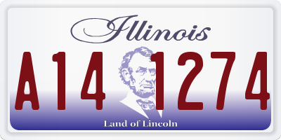 IL license plate A141274