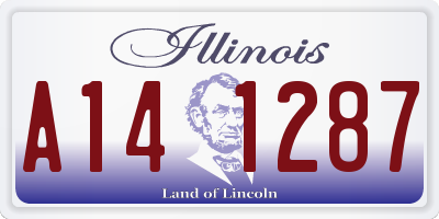 IL license plate A141287