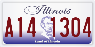 IL license plate A141304