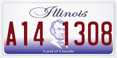 IL license plate A141308