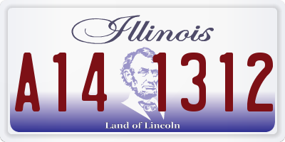 IL license plate A141312