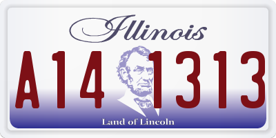IL license plate A141313