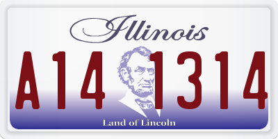 IL license plate A141314
