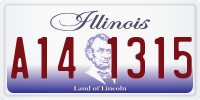 IL license plate A141315