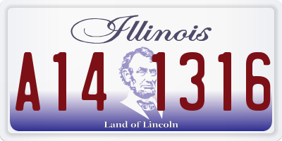 IL license plate A141316