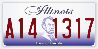 IL license plate A141317
