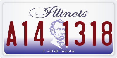 IL license plate A141318