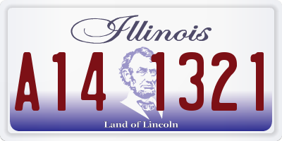 IL license plate A141321