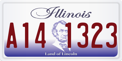 IL license plate A141323