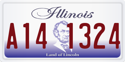 IL license plate A141324