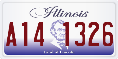 IL license plate A141326