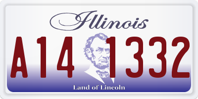 IL license plate A141332