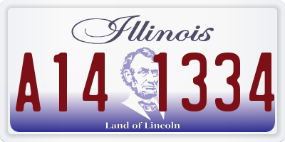 IL license plate A141334
