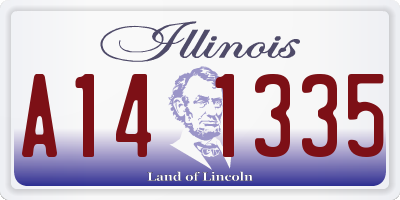 IL license plate A141335