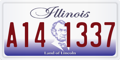 IL license plate A141337