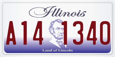 IL license plate A141340