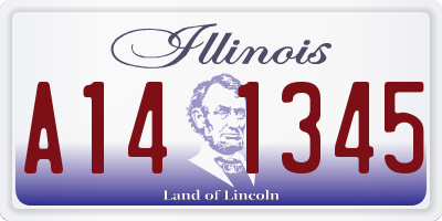 IL license plate A141345