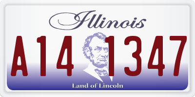 IL license plate A141347