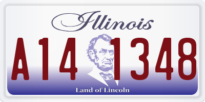 IL license plate A141348