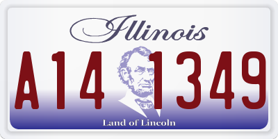IL license plate A141349
