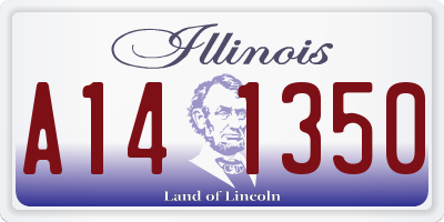 IL license plate A141350