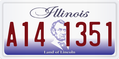 IL license plate A141351