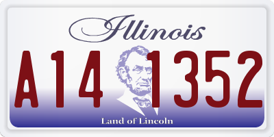 IL license plate A141352