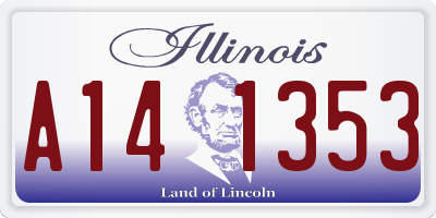 IL license plate A141353