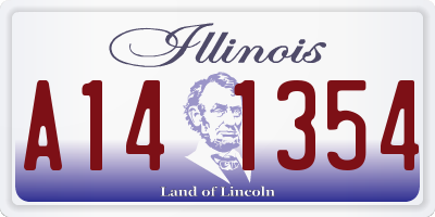 IL license plate A141354