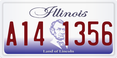 IL license plate A141356