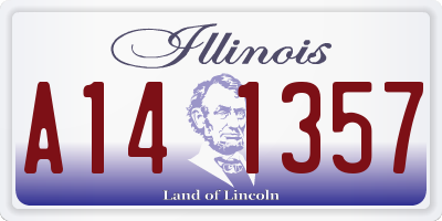 IL license plate A141357