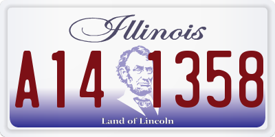 IL license plate A141358
