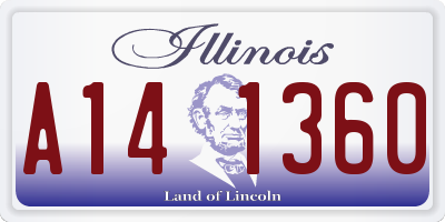 IL license plate A141360
