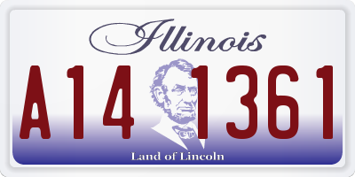 IL license plate A141361