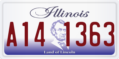 IL license plate A141363