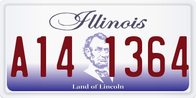 IL license plate A141364